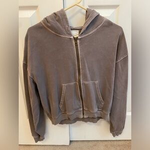 American Eagle Outfitters Heather Brown Hoodie